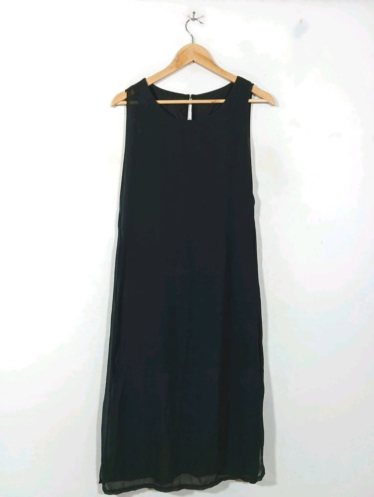 Black Half Sleeved Kurta Top (Women)