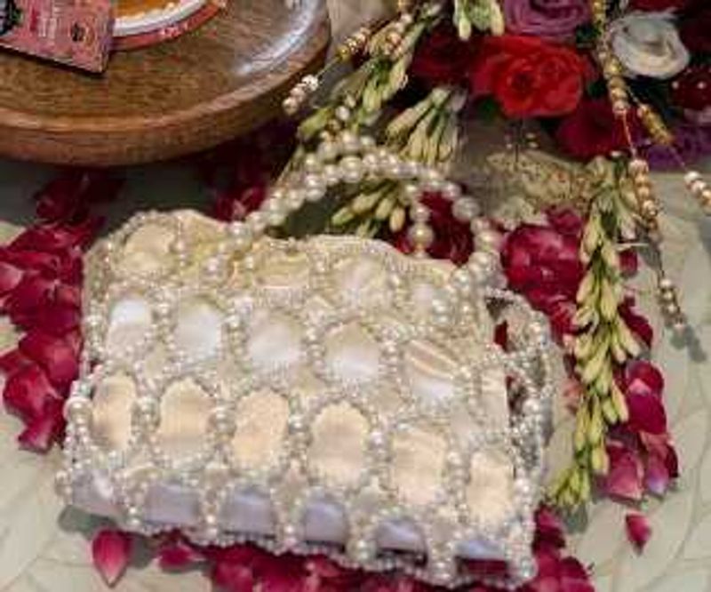 Pearl Embellished Handbag