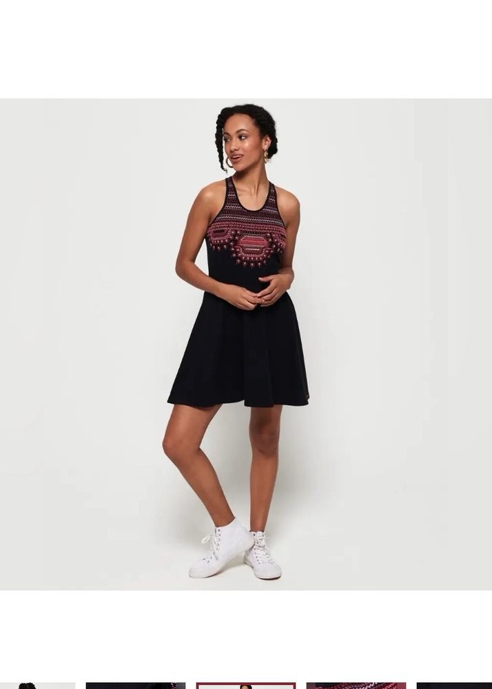 Superdry LEAH EMB SKATER DRESS
