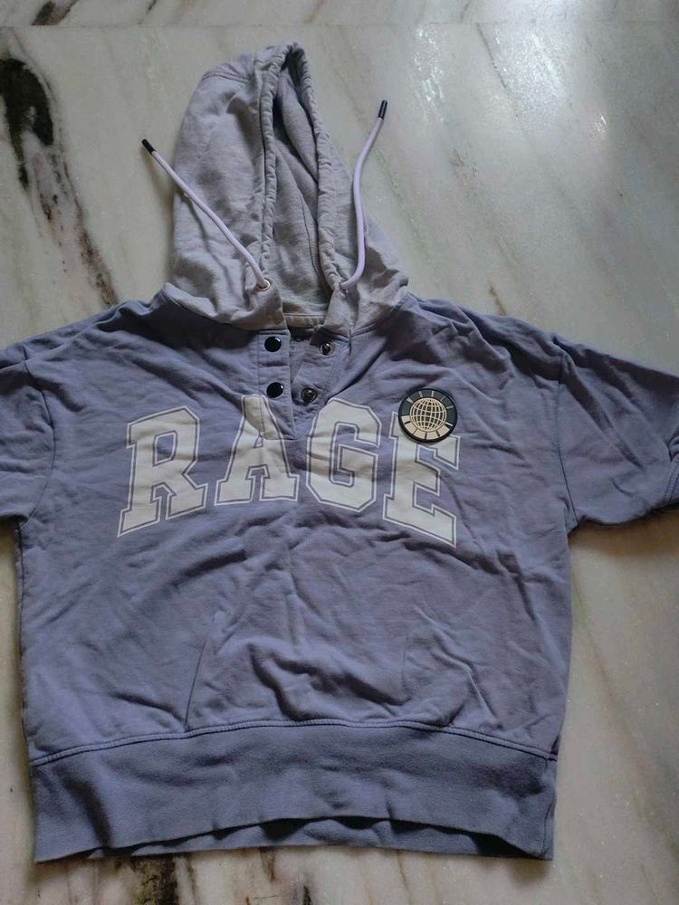RAGE Graphic Print Hoodie
