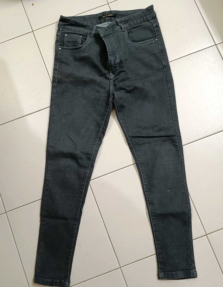 Deep Charcoal Skinny Jeans