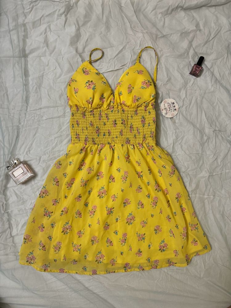 Yellow Floral Dress