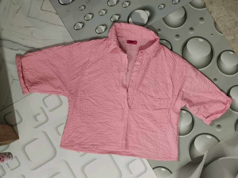 Pink Crop Top/Shirt