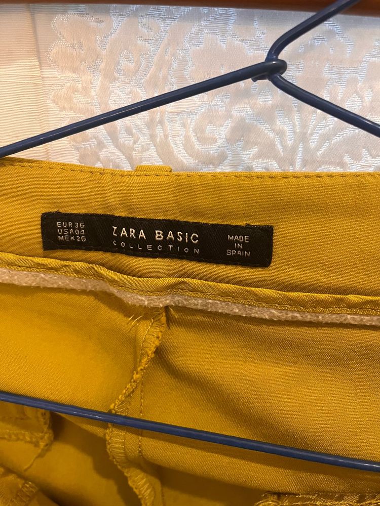 Zara Basic Yellow Pants