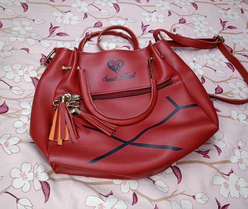 Red Sweet Heart Handbag