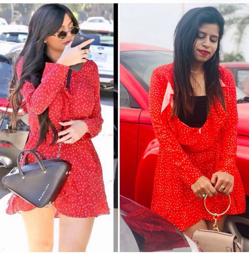 Red Heart Polka Dot Mini Dress