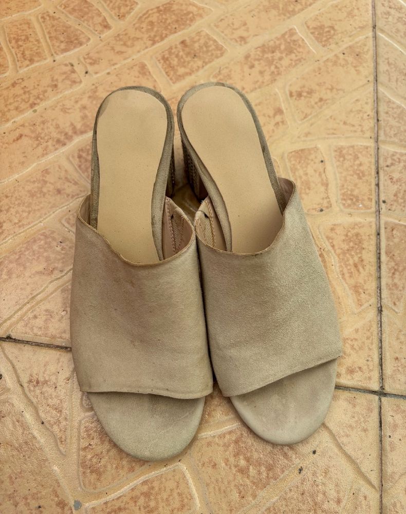 Aldo Studded Suede Block Sandals