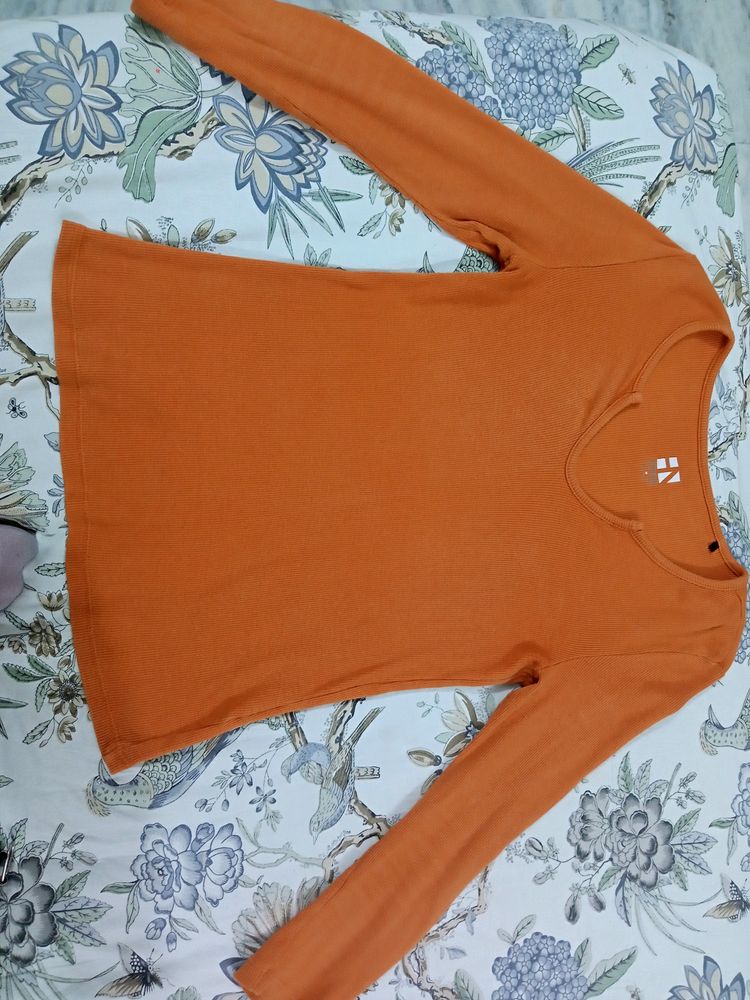 A Orange Color Top. Size - M