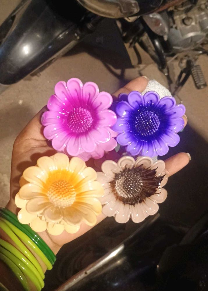 Pinterest Inspired Flower Claw Clips