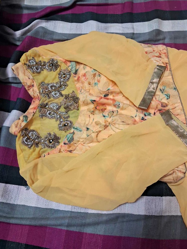 Elegant Dress ( Anarkali Floral With Dhuptta )