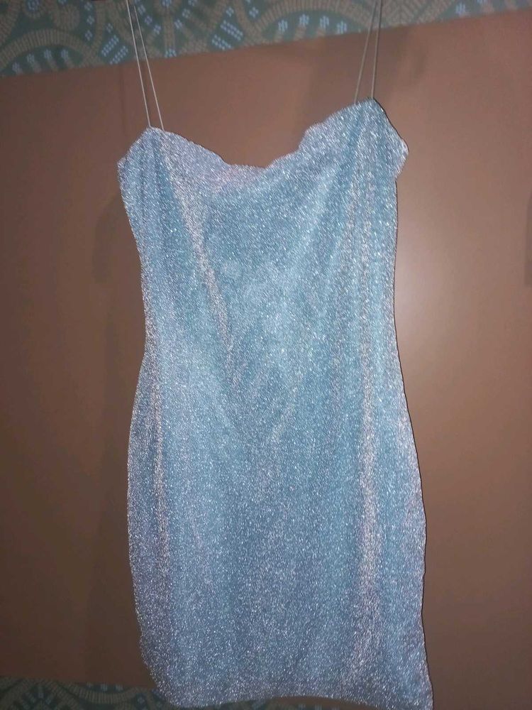 Sparkling Blue Bodycon Dress