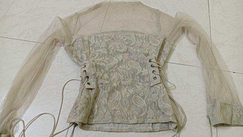 beautiful beige Corset top