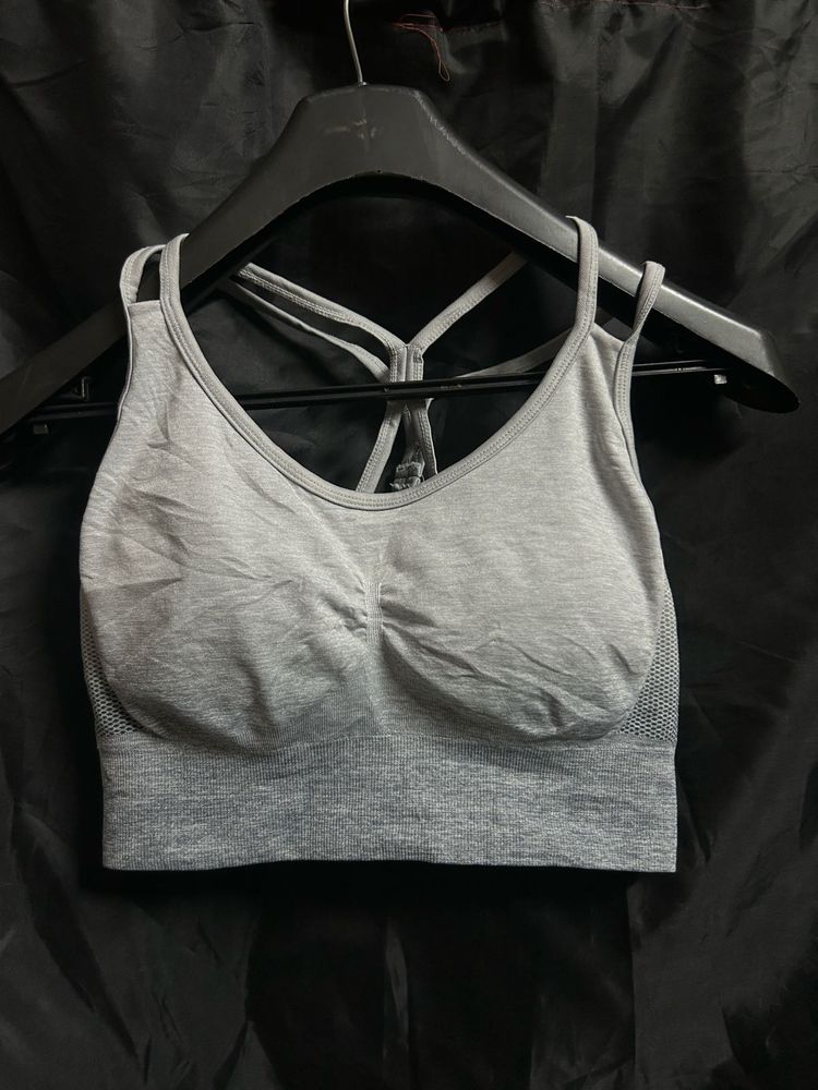 Gray Sports Bra