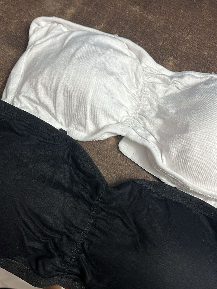 Tube Tops - Black &amp; White - Free Size