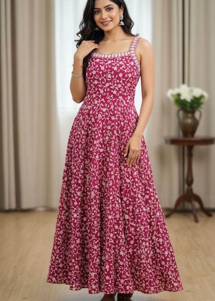 Elegant Floral Ethnic Gown