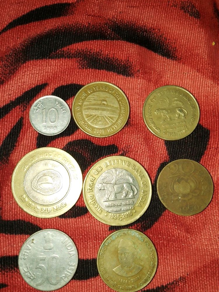 Indian Coin Collection 8 Coins