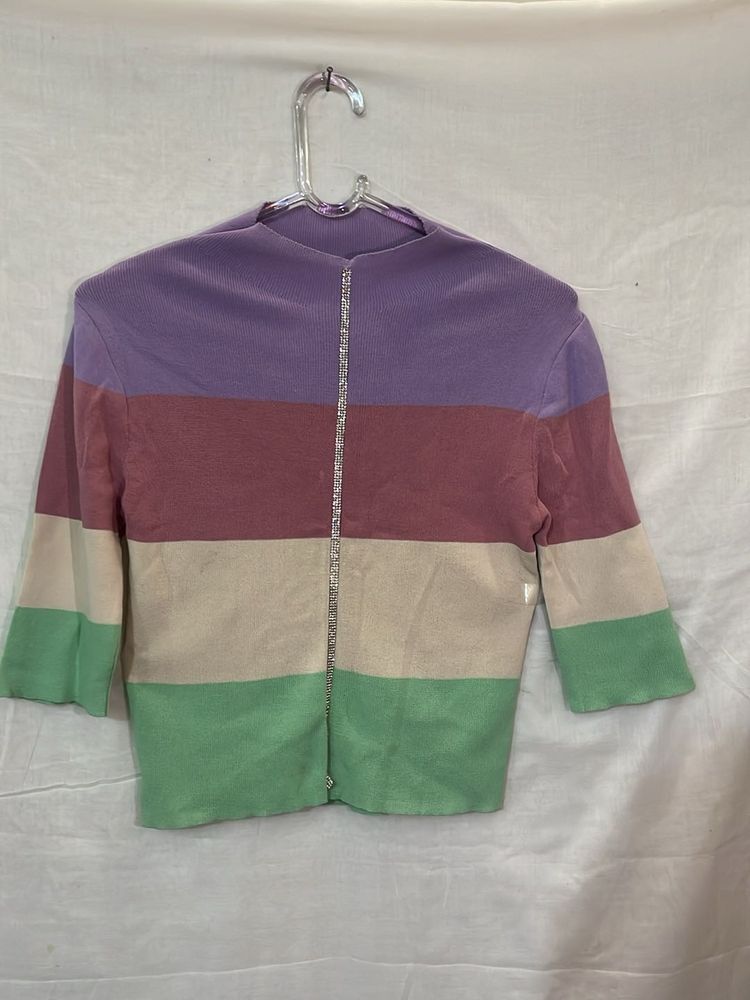 Color Block Cardigan