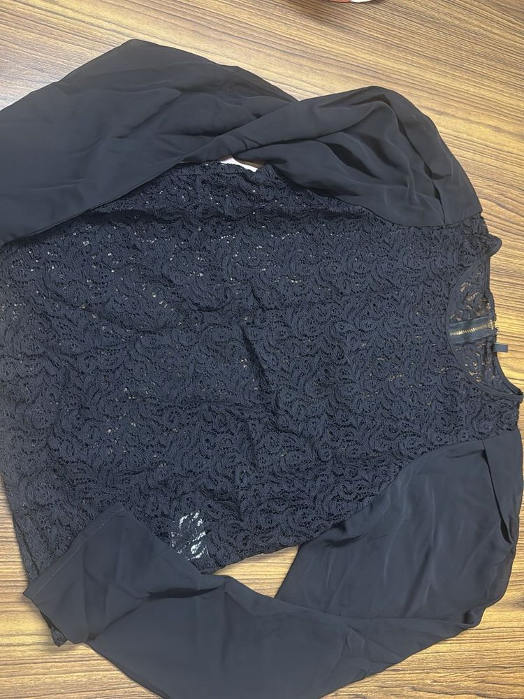 Elegant Black Lace Top