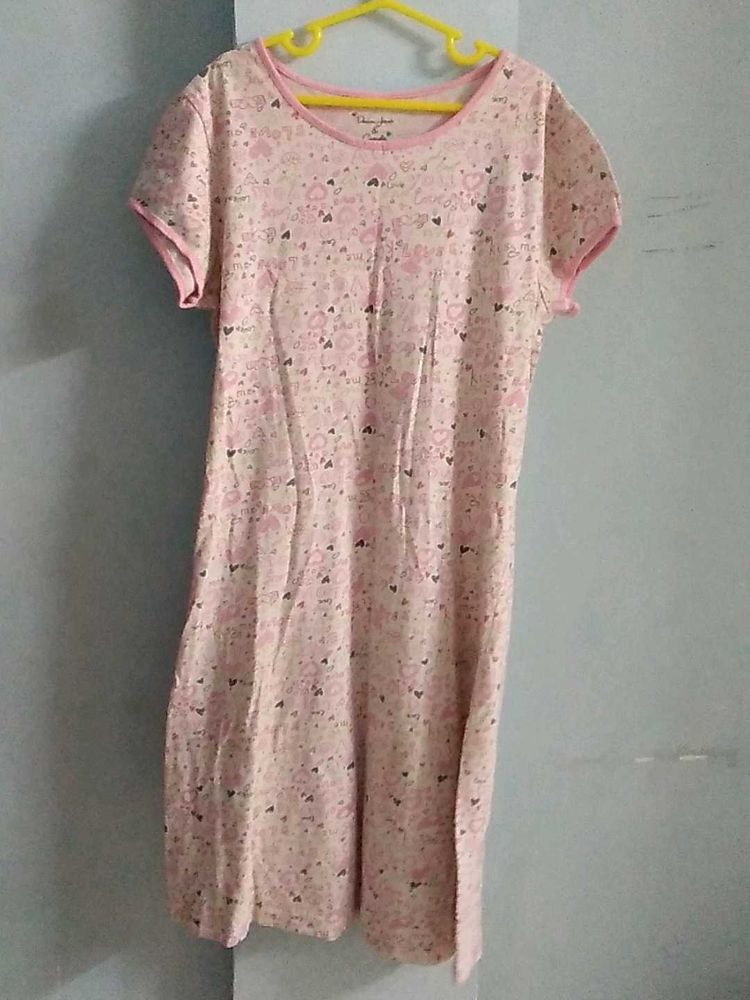 Cute Pink Print Dress