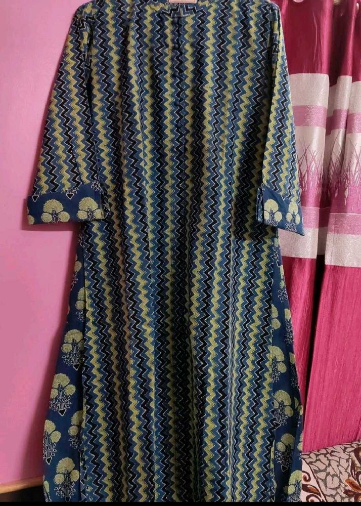Blue Patterned Kurti