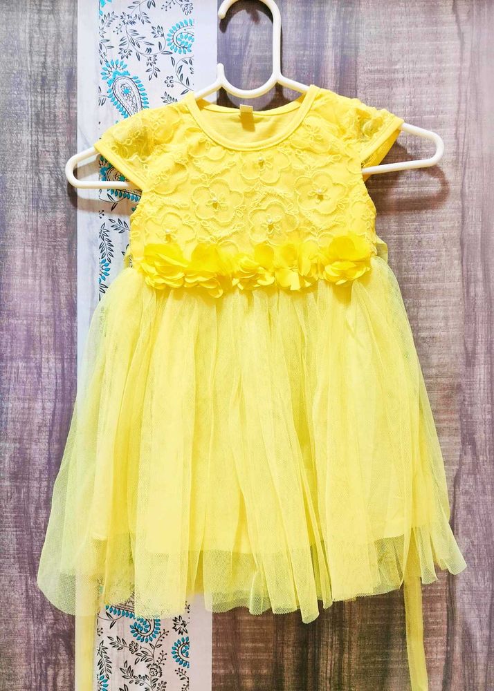 Brand New Cute Baby Dress With Pearl Detail