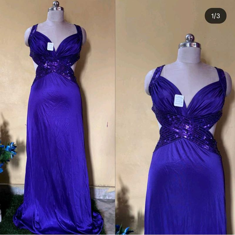 Elegant Purple Sequin Dress