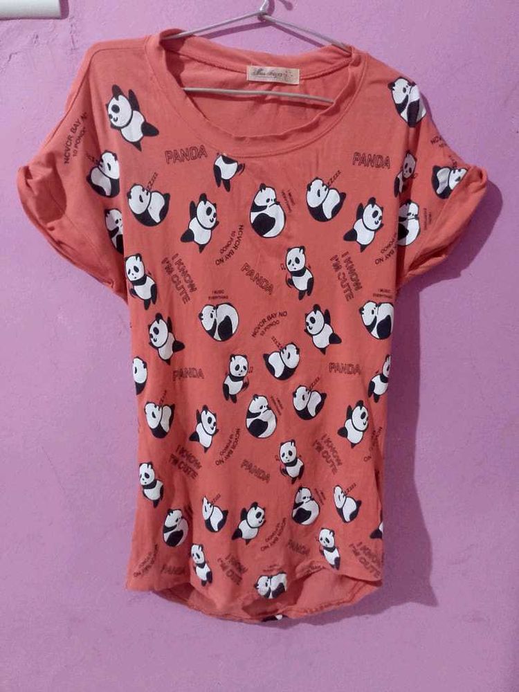 Panda Print Tee