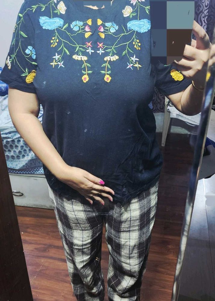 Black Designer Top