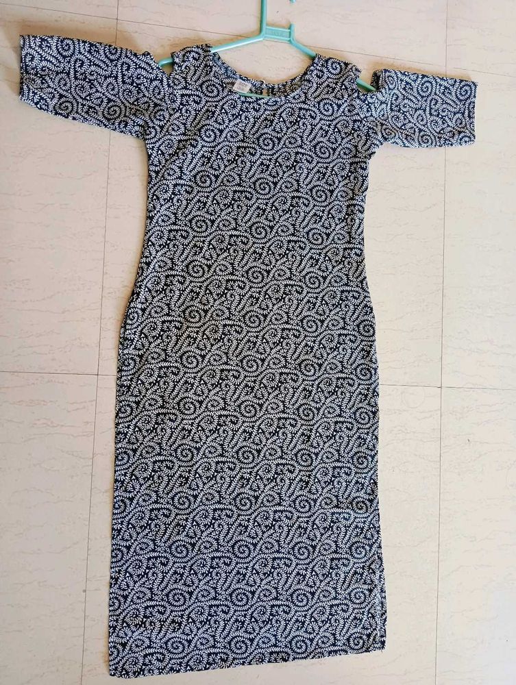 Black And White Kurta