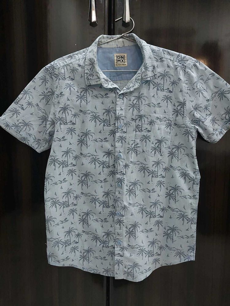 Tropical Print Short Sleeve Shirt