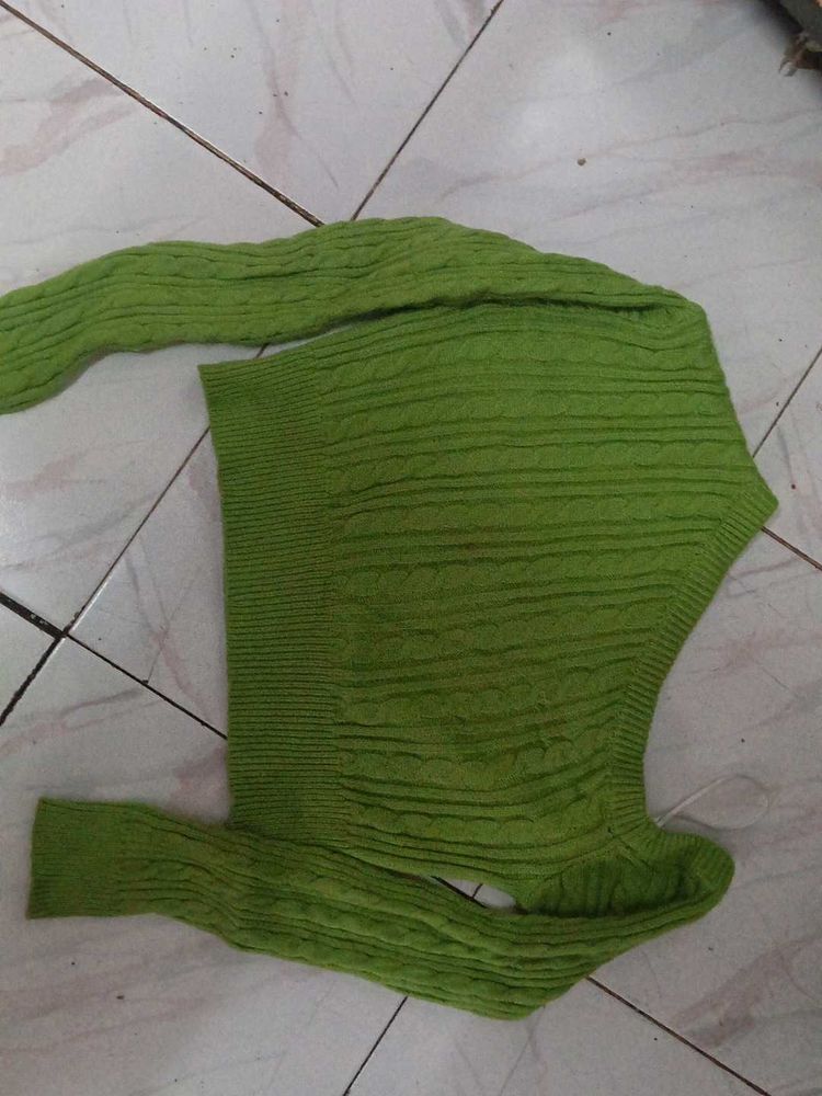 Green Knit Sweater
