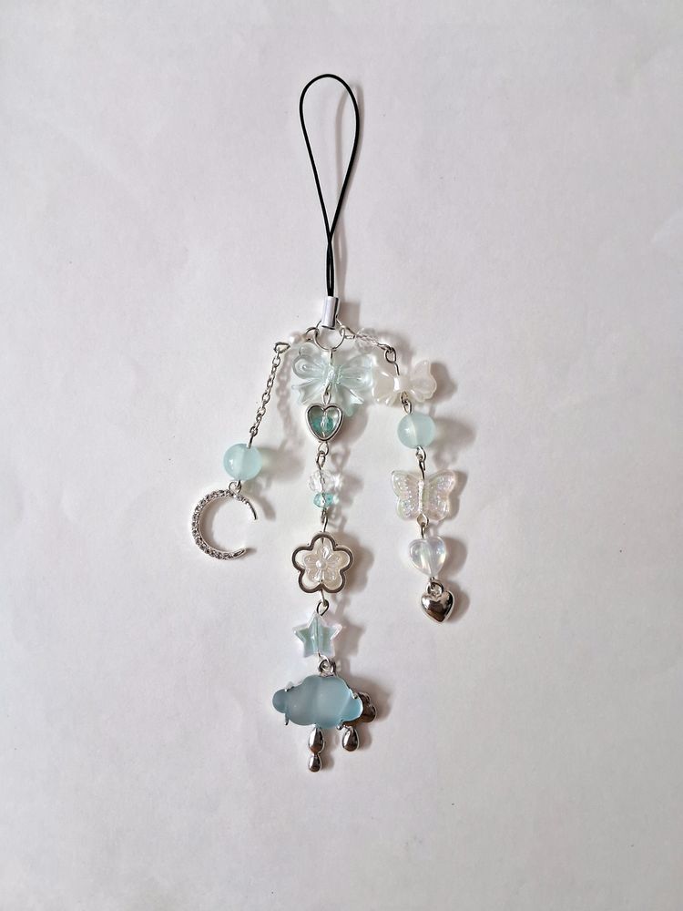 Cute Blue Aesthetic Cloud Phone Charm☁️💙🌠📱✨️