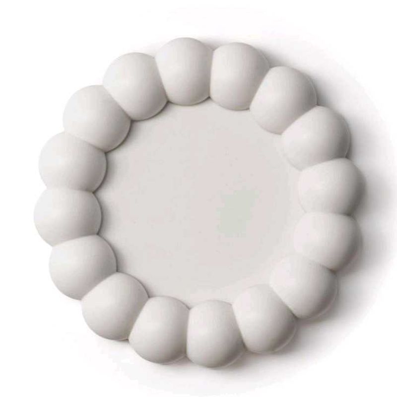 White concrete bubble Decorative Plate