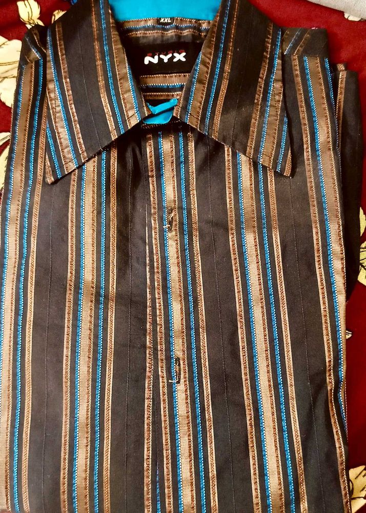 NYX Striped Button-Down Shirt