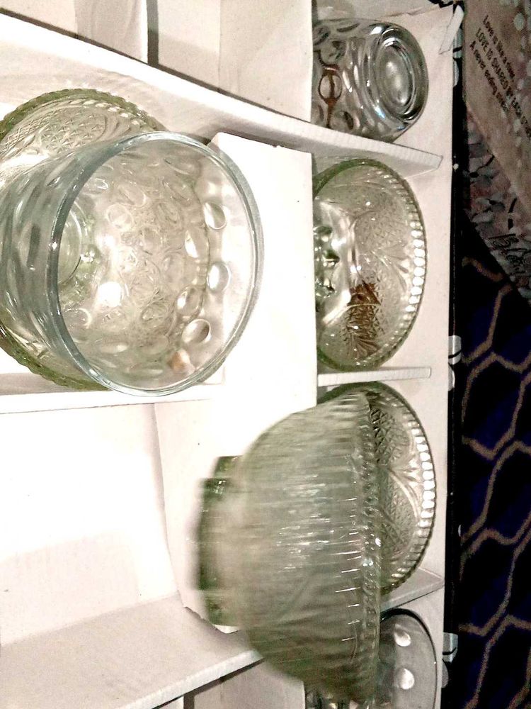Set of Decorative Glass Bowls