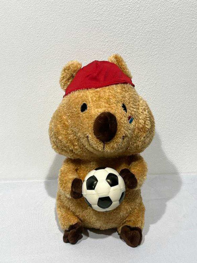 Vintage Soccer Bear Plush Toy