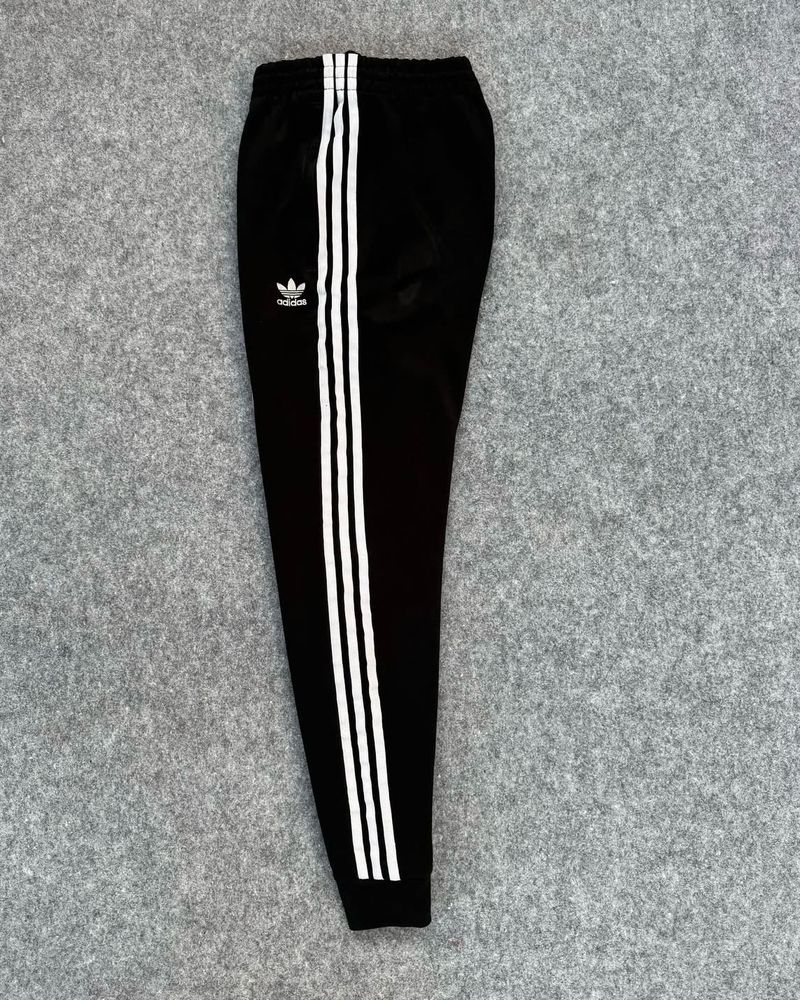 Adidas Black 3-Stripe Joggers