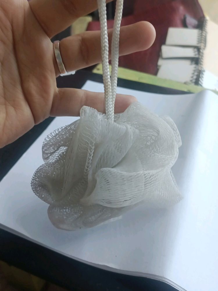 Body Scrubber Loofah In White New Unused 2combo
