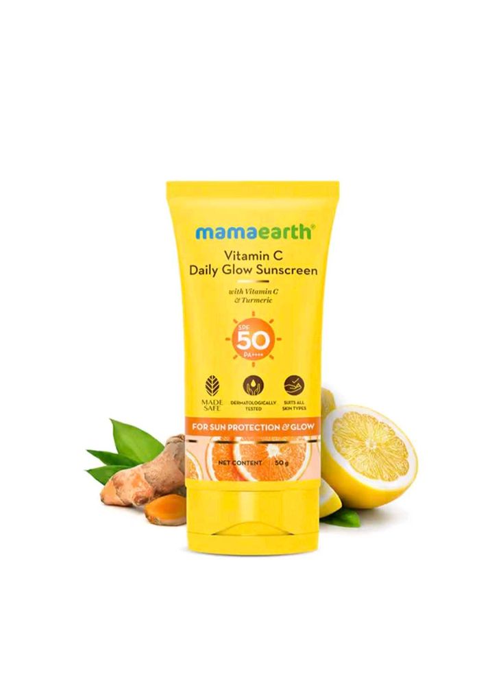 Mamaearth Vitamin C Daily Glow Sunscreen for Tan P