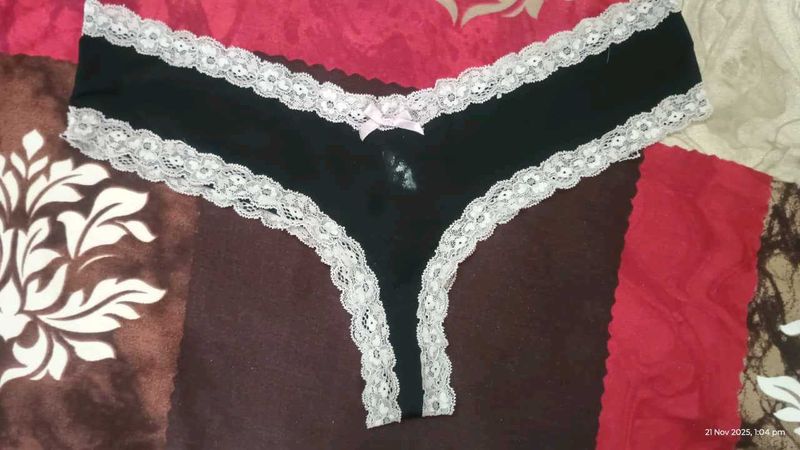 Black Lace Thong