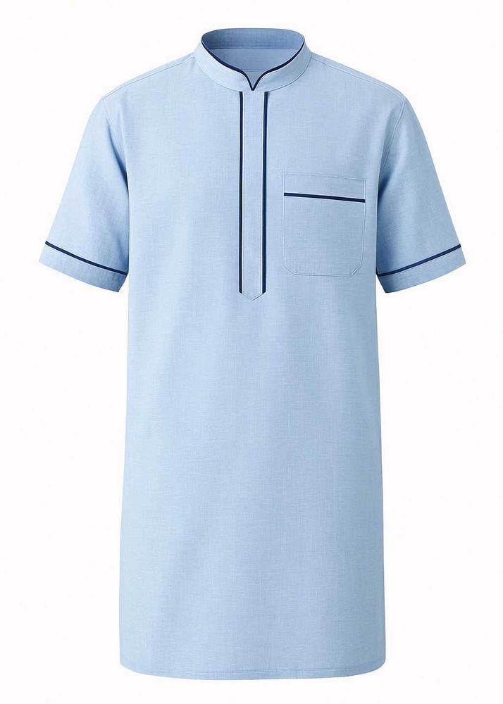 Men’s Light Blue Short Kurta – Elegant &amp; Comfort