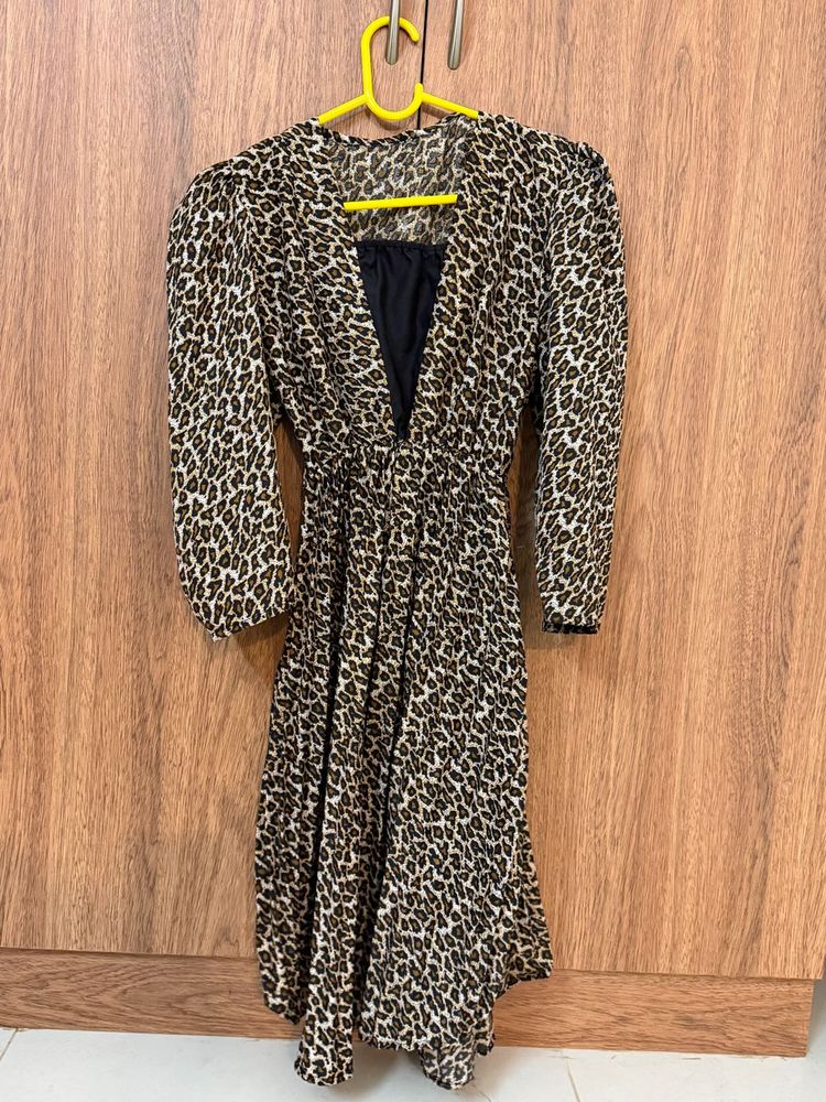 Leopard Print Mini Dress