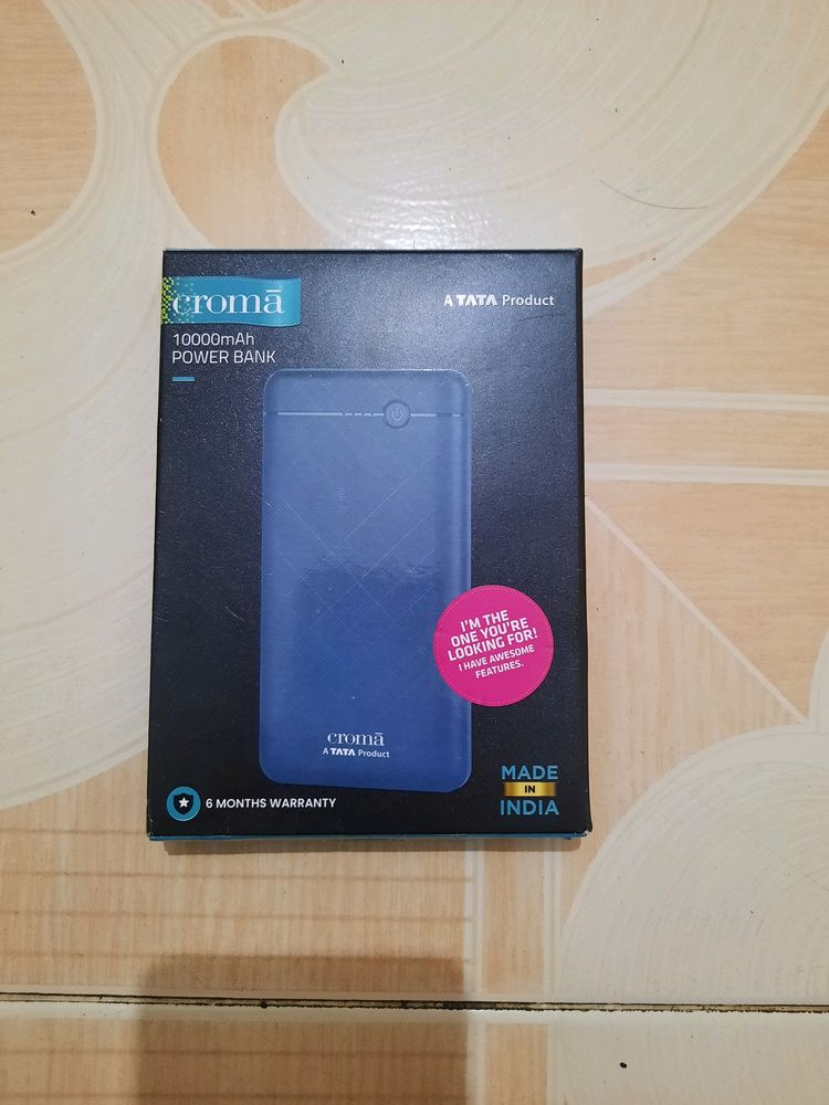 Croma Power Bank 10000mah 1 Weak Used