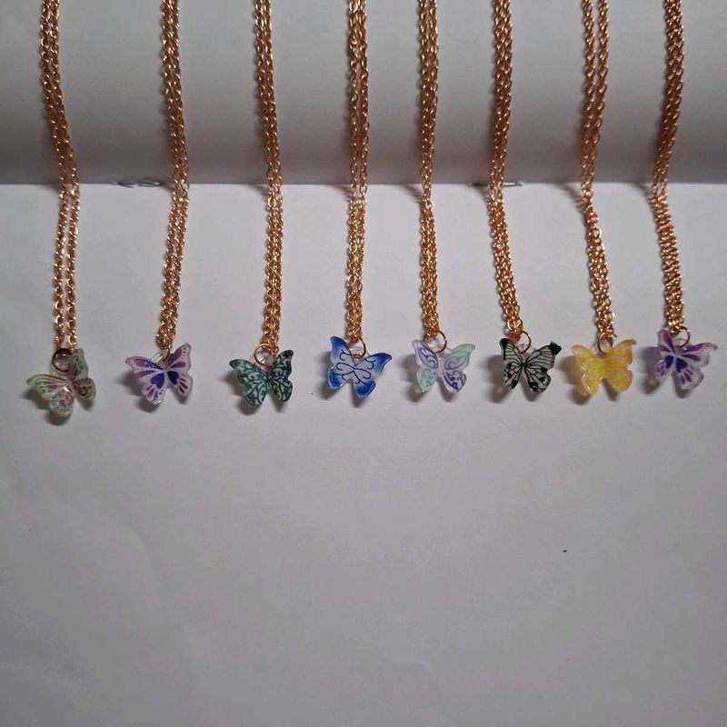 🌈✨ Multicolor Butterfly Chain – ₹50 Only!