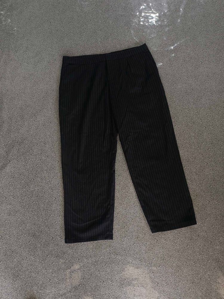 Striped Mid Waist Pants