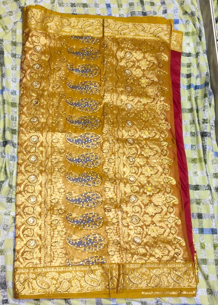 Pure Kanchivaram Pattu Saree With Maggam Design