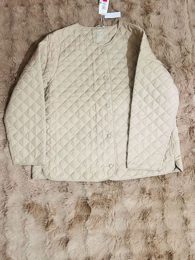 M&amp;S Quilted Button Down Jacket