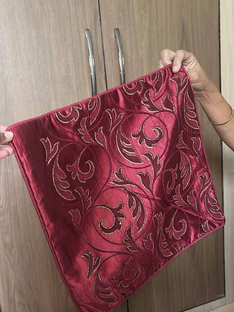 Pack Of 5 Elegant Maroon Cushion Cover