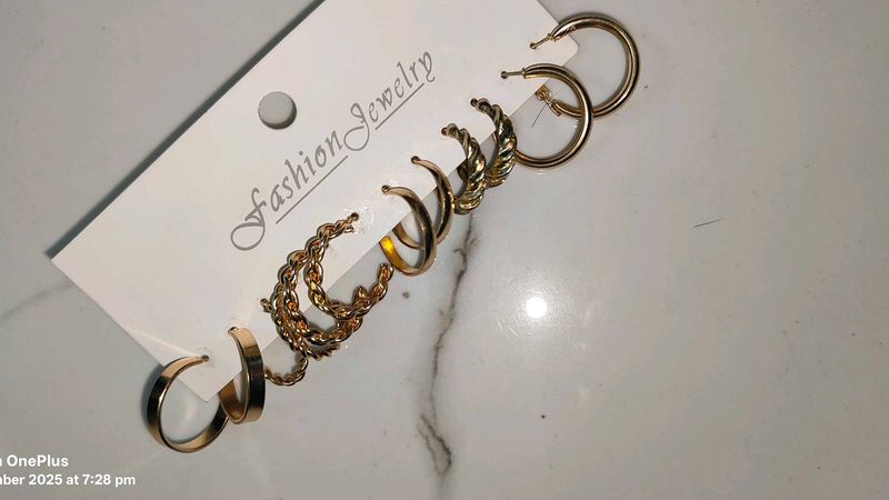 Gold Hoop Earring Set