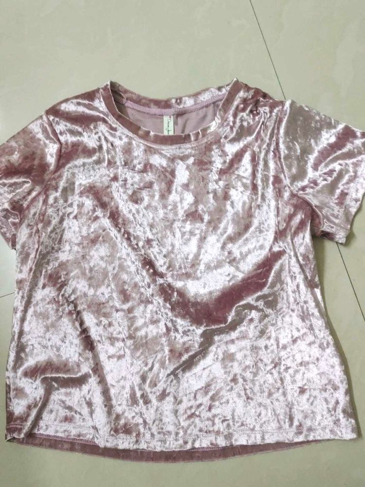 Pink Velvet Tee